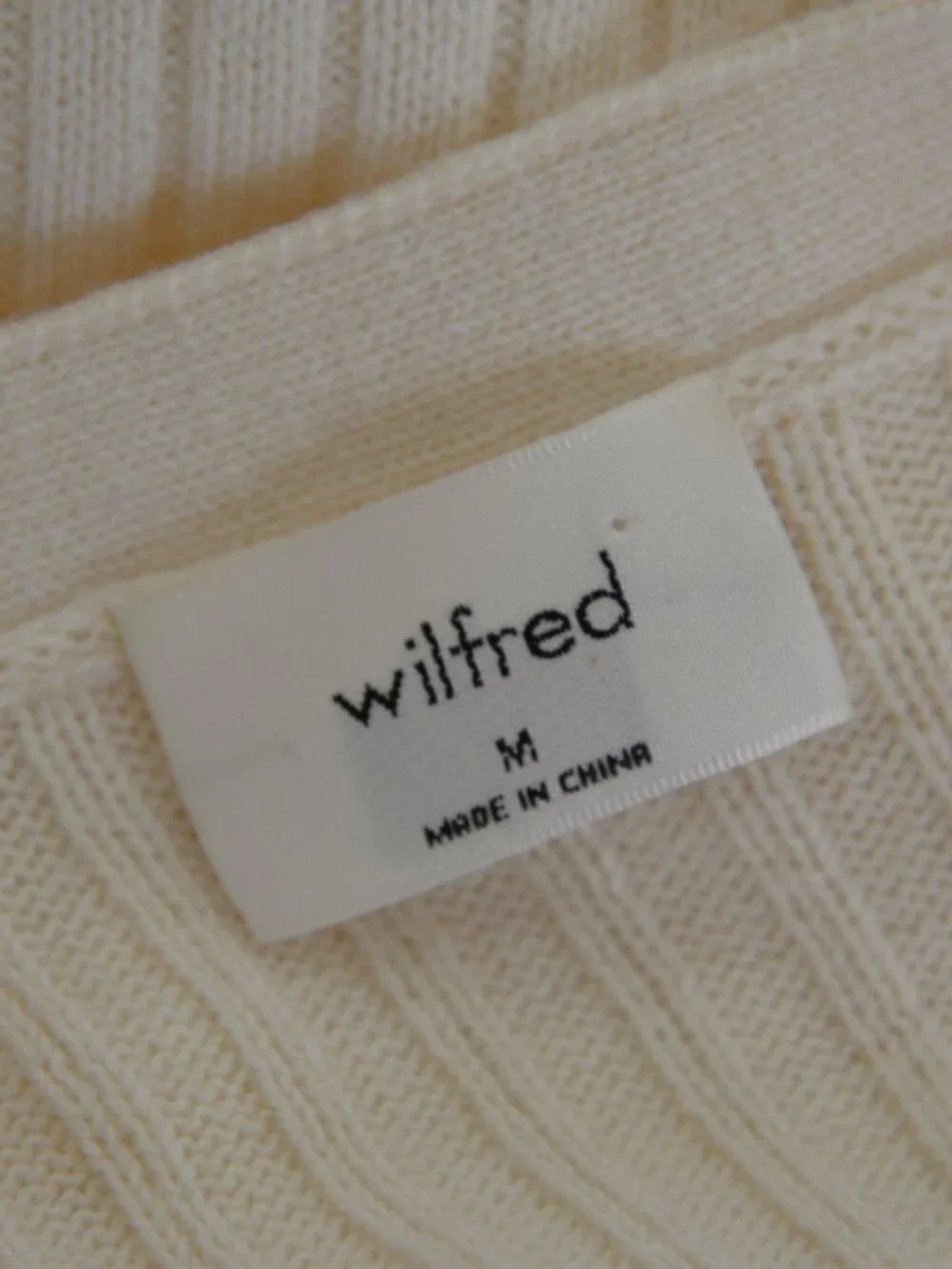 Aritzia Wilfred Manila Cotton Wool Cream Cardigan Sz M - Picture 5 of 10